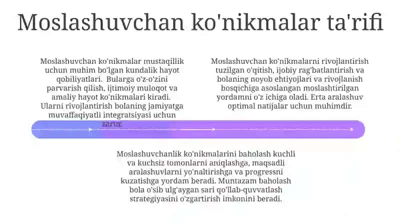Bolalarning moslashuv koʻnikmalarini shakllantirish koʻnikmalari 4