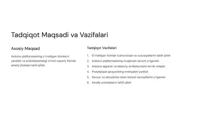 ARDUINO PLATFORMASI VA O’RNATILGAN TIZIMLARNI PROTOTIPLASH 4