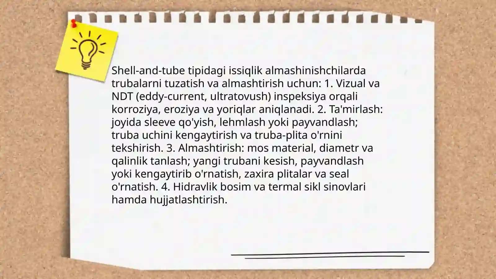 Issiqlik almashinish qurilmalarini tamirlash 4
