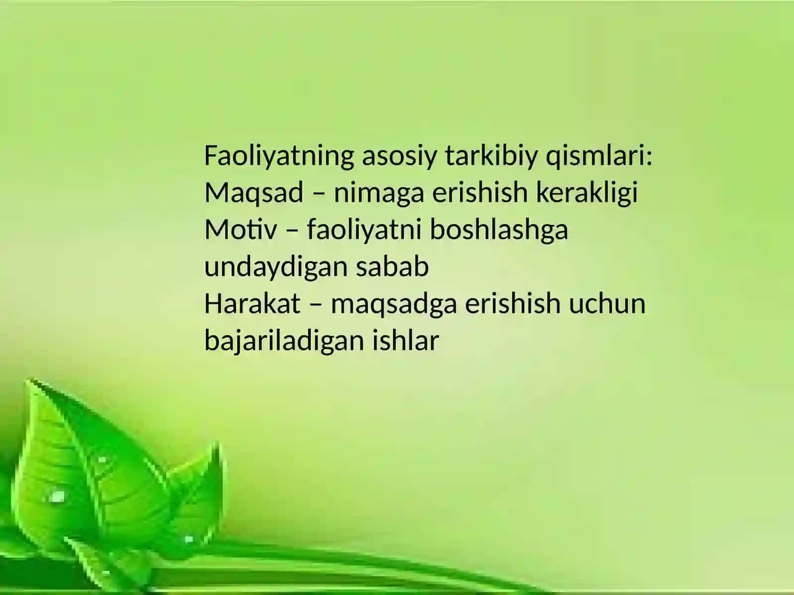 Faoliyat, Muloqot Psixologiyasi, Emotsiya va Motivatsiya 4