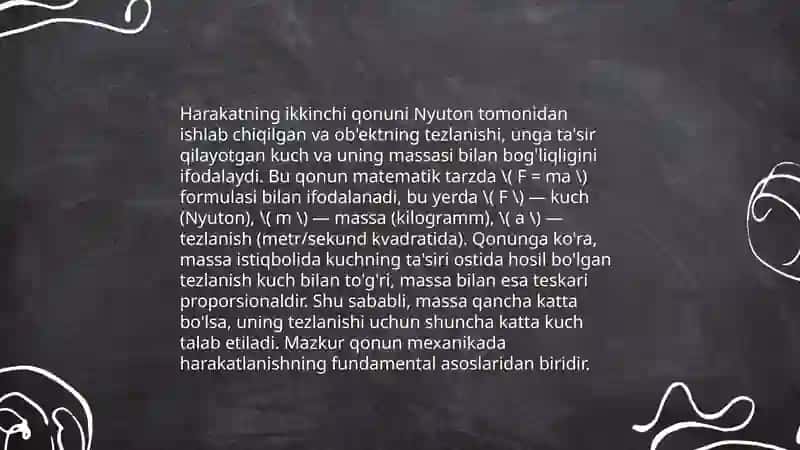 Nyutonning harakat qonunlari 4
