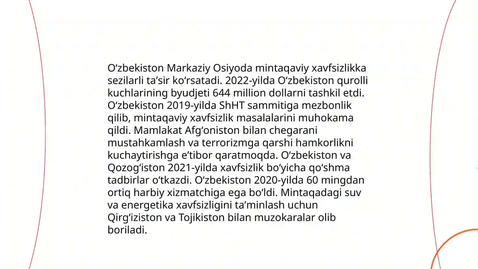Oʻzbekistonning Markaziy Osiyoda tinchlik diplomatiyasi roli 4