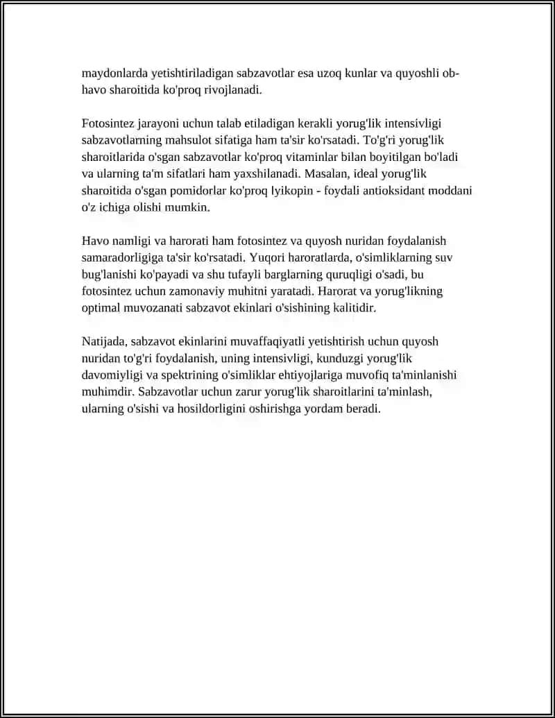 SABZAVOT EKINLARINING O'SISHI VA RIVOJLANISHIGA TASHQI MUHIT OMILLARI TA'SIR 4