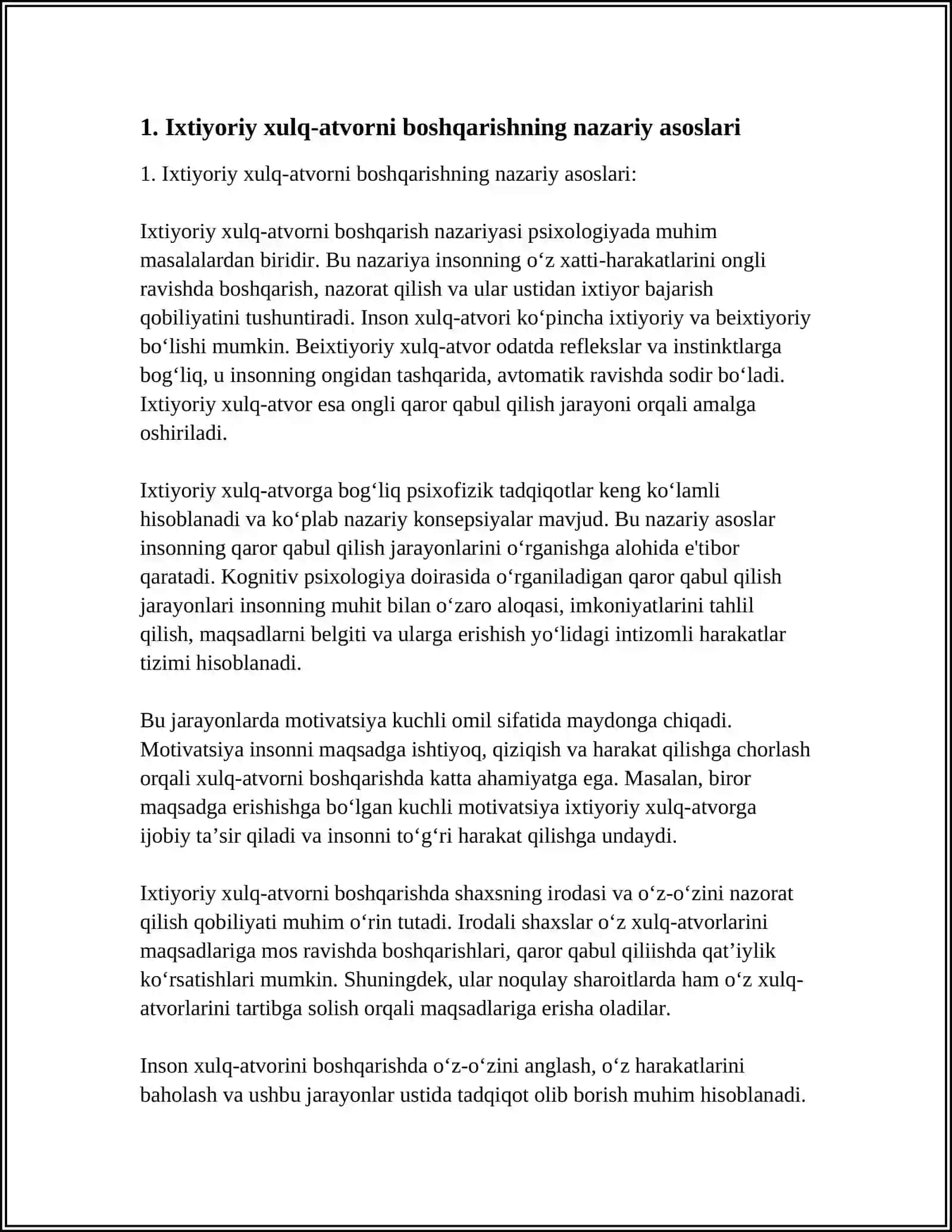 XULQ-ATVOR VA FAOLIYATNI IXTIYORIY BOSHQARISHNING PSIXOFIZIK AHAMIYATI 4