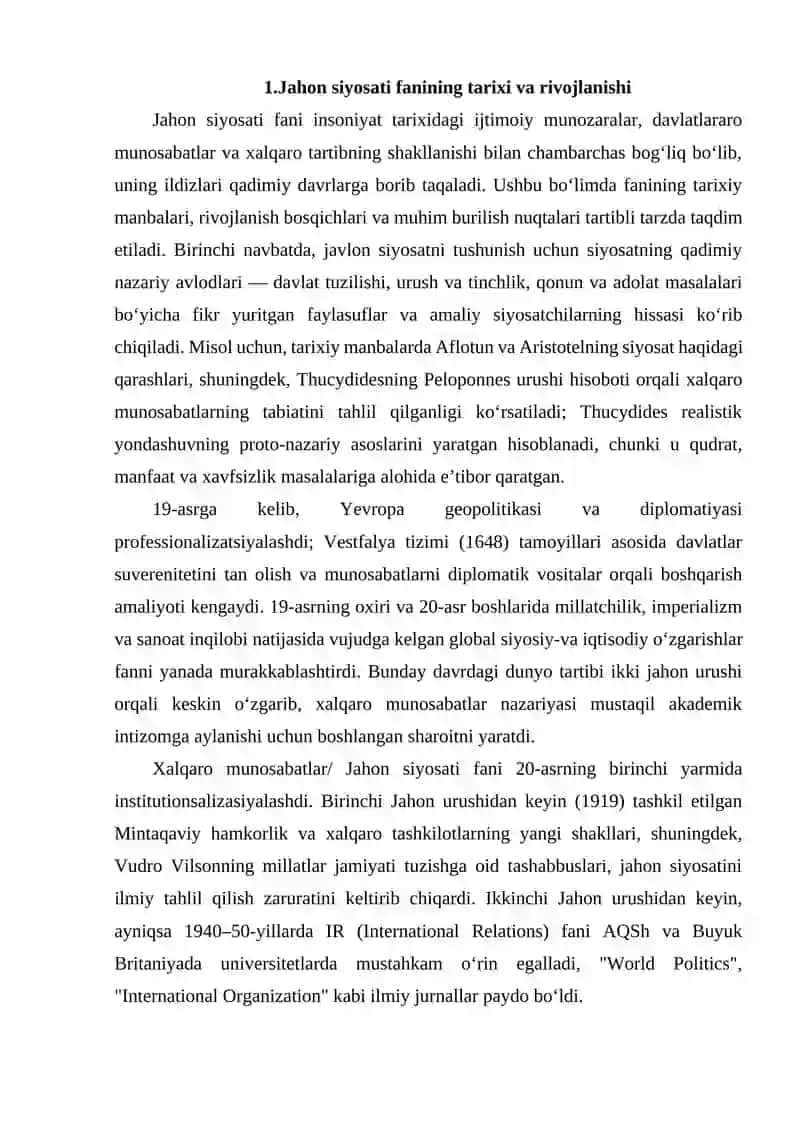 Jahon siyosati fanining nazariy manbalari va kontseptual asoslari 4