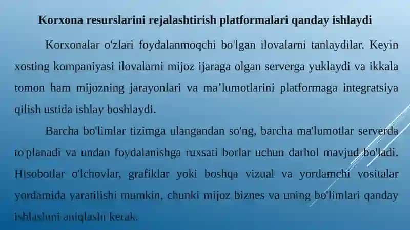 Biznesda ERP va CRM tizimlaridan samarali foydalanish 4
