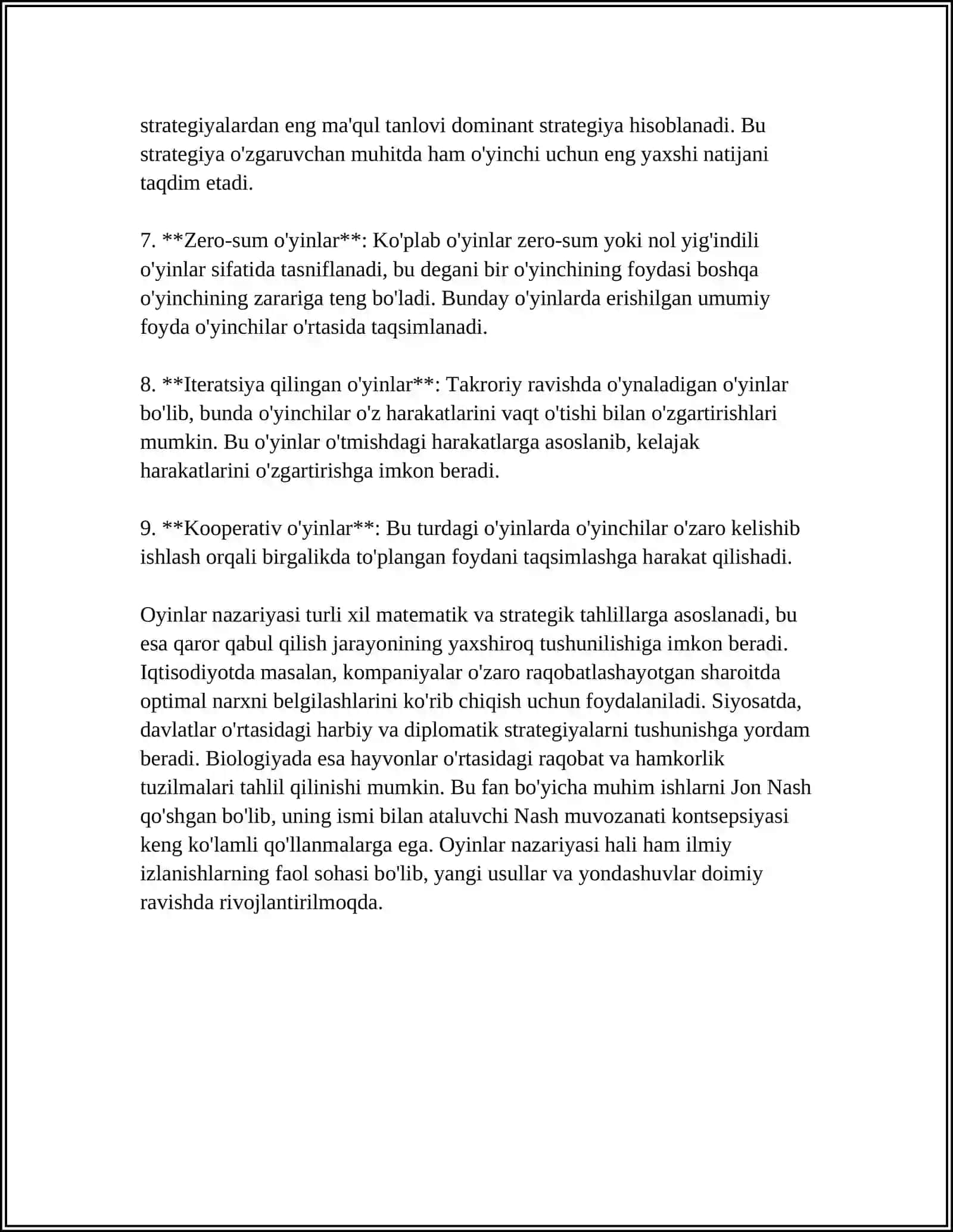 OYINLAR NAZARYASINI TARKIBIY JIHATDAN TAKOMILLASHTIRISH 4
