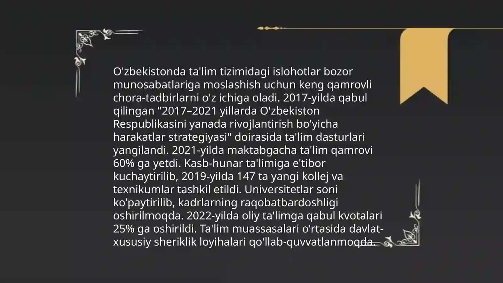 O'zbekistonda iqtisodiy islohotlar va ularning ijtimoiy sohaga ta'siri 4