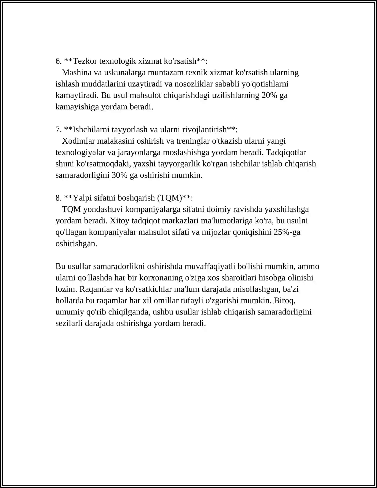 ISHLAB CHIQARISH SAMARADORLIGI VA UNI TA’MINLASHNING HOZIRGI ZAMON MUAMMOLARI 4