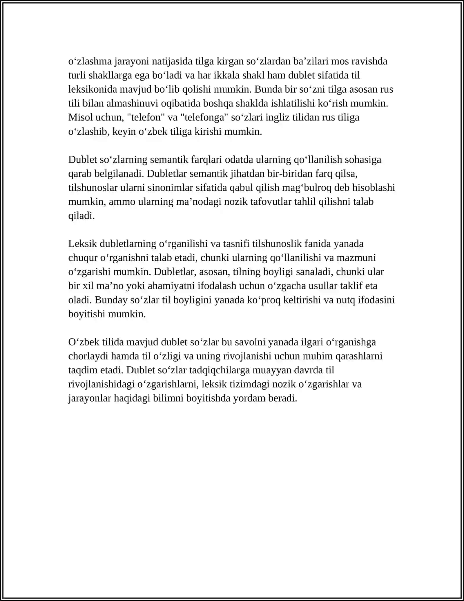 Dublet so'zlar 4