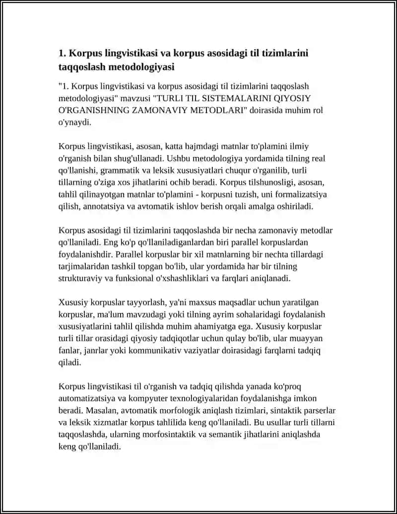 TURLI TIL SISTEMALARINI QIYOSIY O'RGANISHNING ZAMONAVIY METODLARI 4