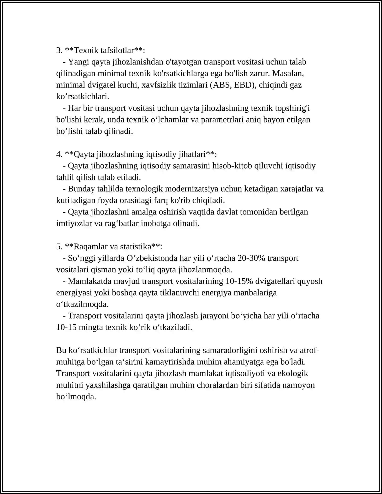 XORIJIY MAMLAKATLARDA AVTOMOTOTRANSPORT VOSITASINI QAYTA JIHOZLASH 4