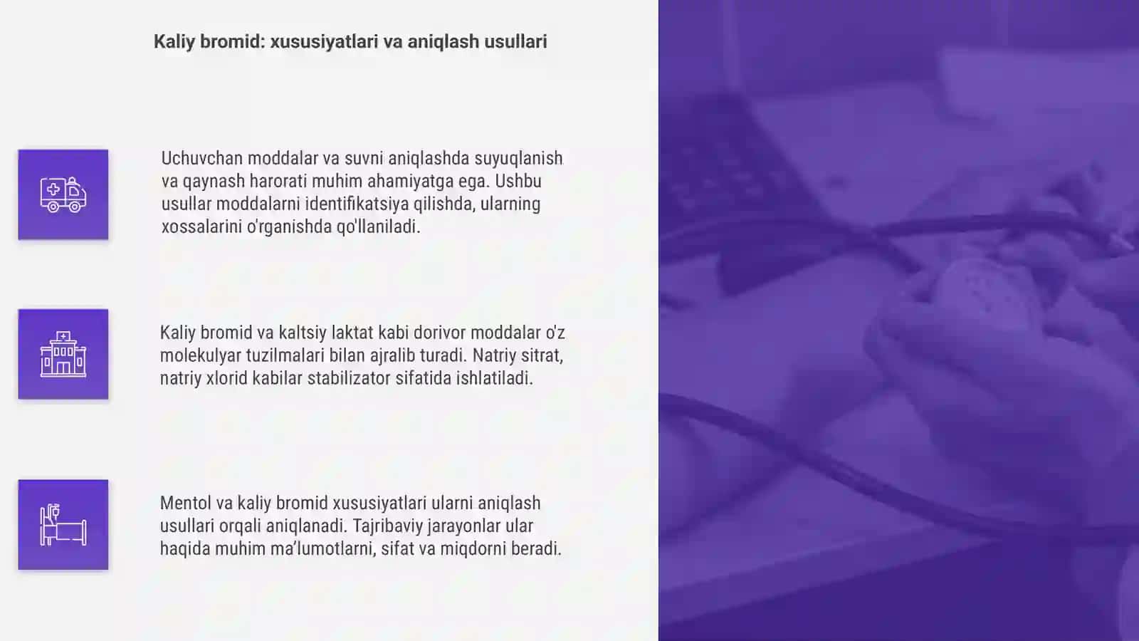 Uchuvchan moddalar va suvni aniqlash usullari 4
