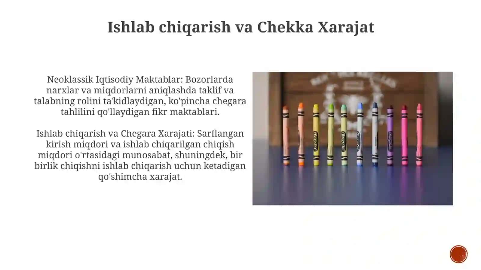 Marjinalizm Tálimoti va Neoklassik Iqtisodiy Maktablar 4