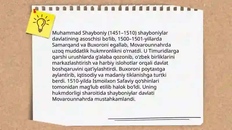 Shayboniylar davlati tarixi 4