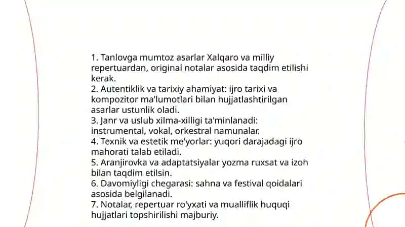 Sharq taronalari xalqaro musiqa festivali dunyo mumtoz musiqasining axborot manbasi sifatida 4
