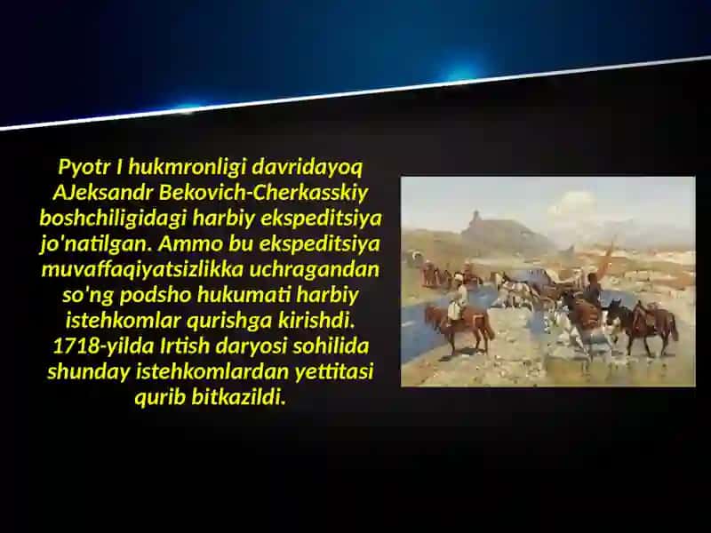 XIX asrda Rossiya imperiyasi tomonidan O'rta Osiyoni bosib olish uchun istilochilik harakatlari 4