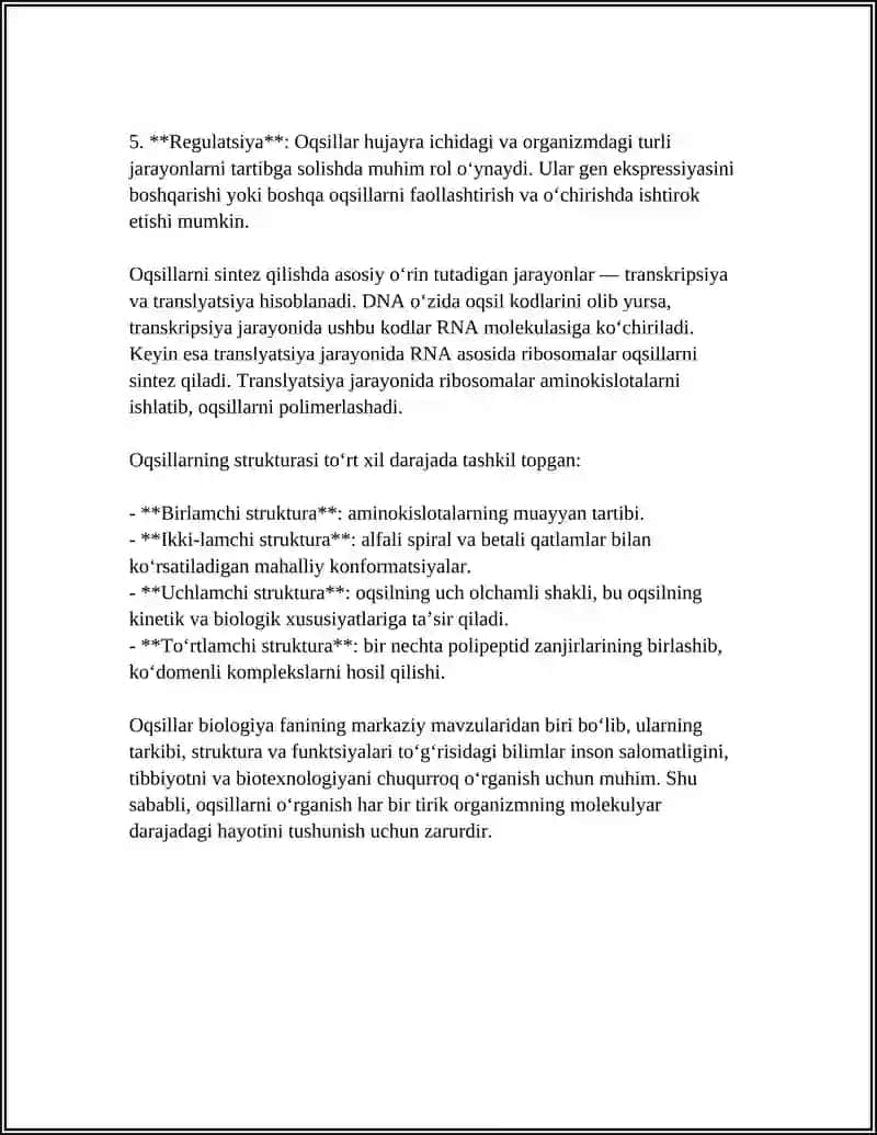 Oqsillar 4