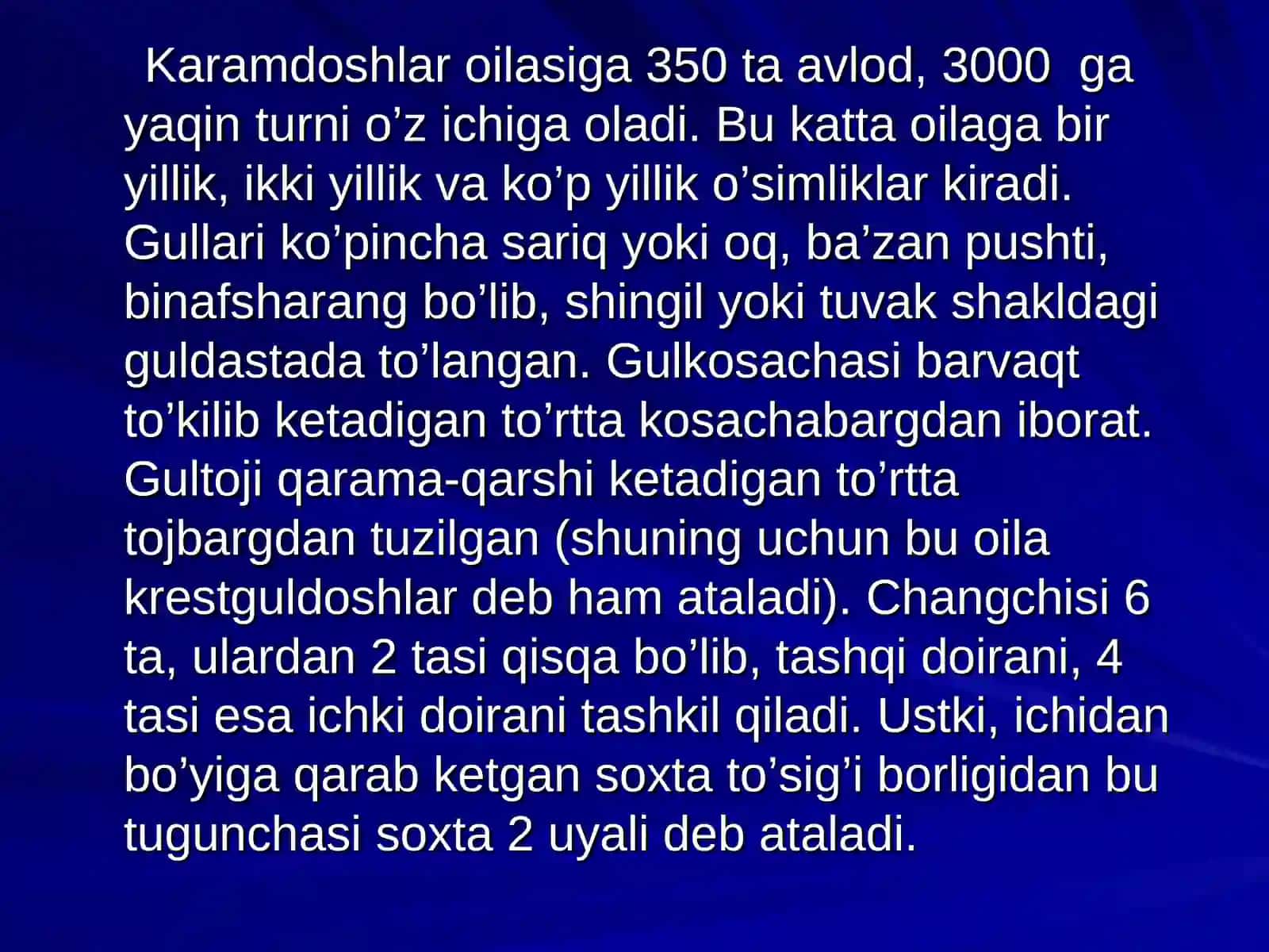 KARAMDOSHLAR OILASIGA QISQACHA TA’RIF 4