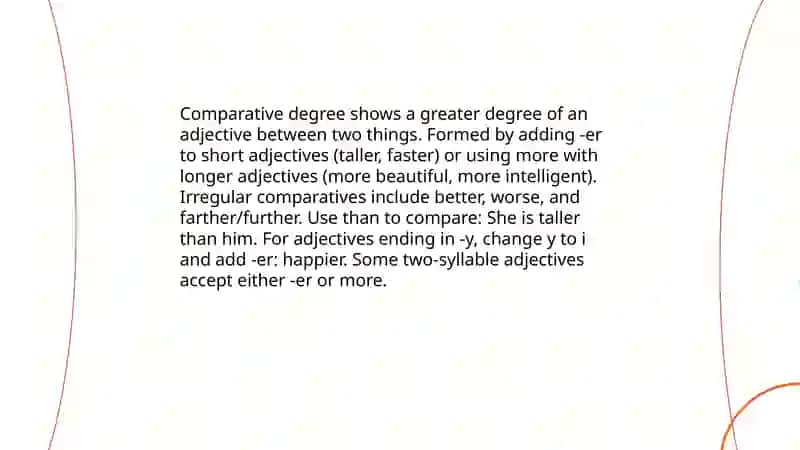 Degrees of adjectives 4