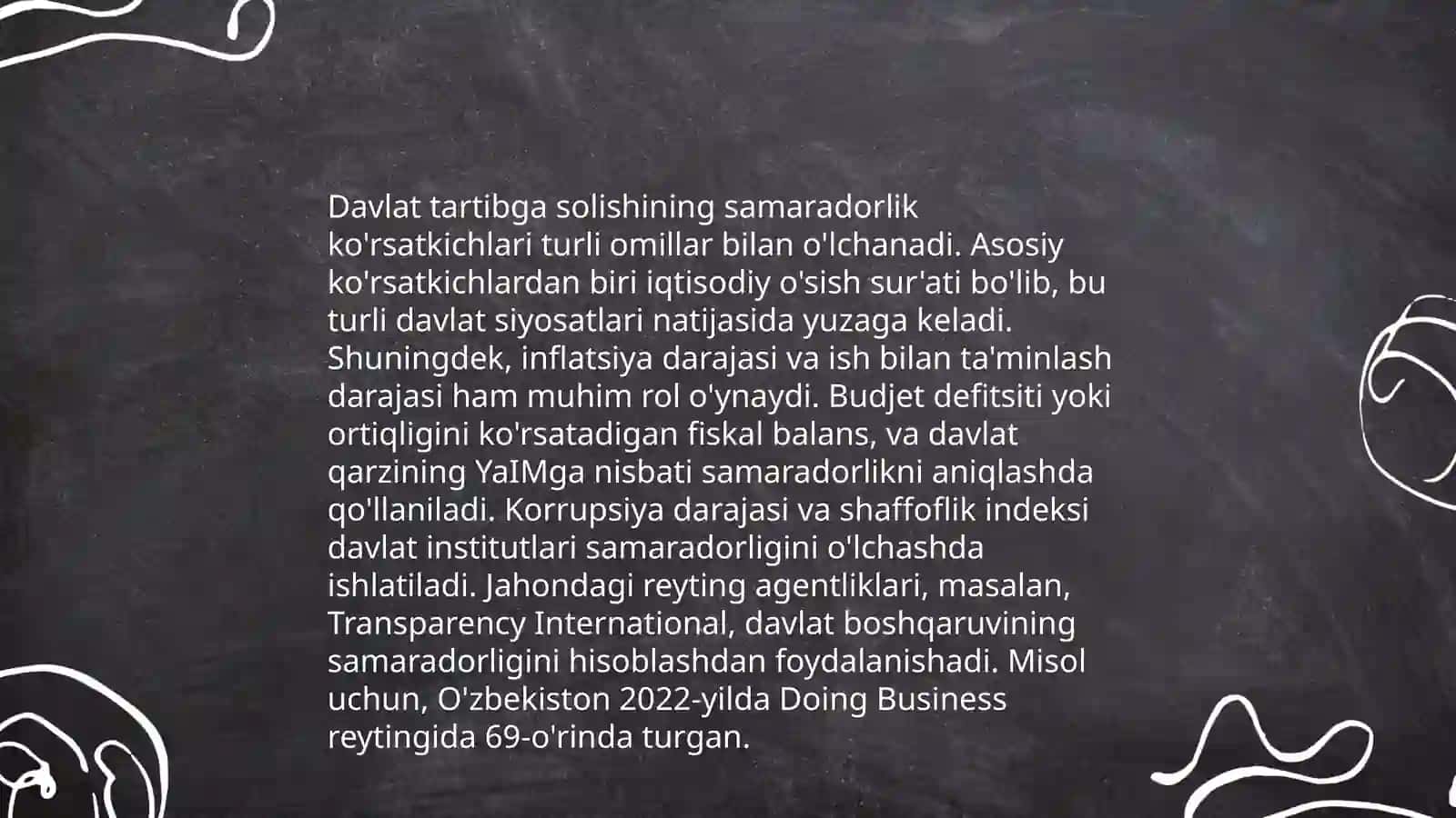 Iqtisodiy faoliyatni davlat tomonidan tartibga solish samaradorligi 4