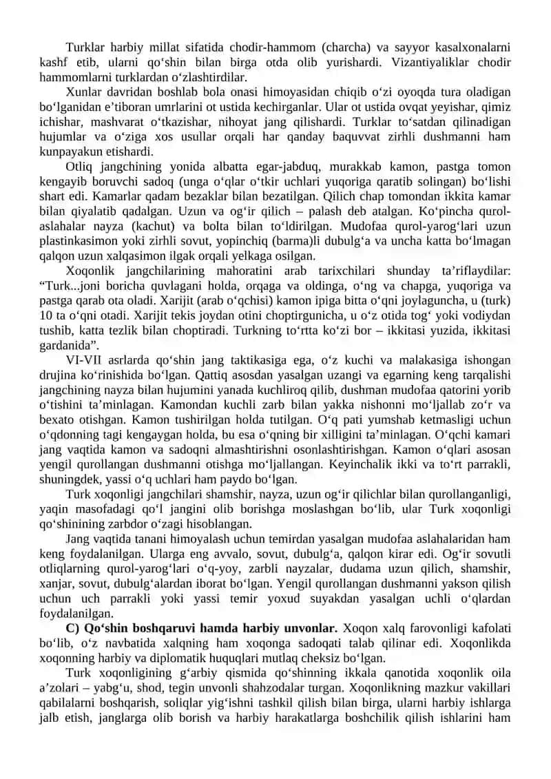 Turk Xoqonligi Harbiy Tizimi 4