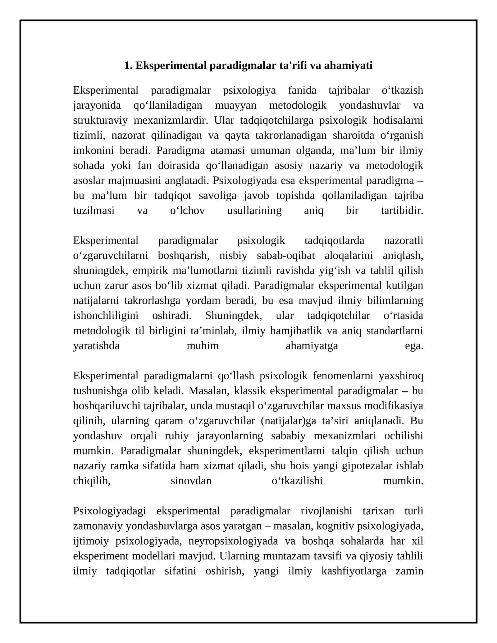 Psixologiyada eksperimental paradigma 4