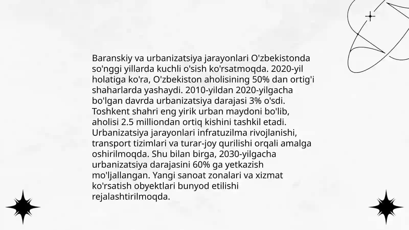 Baranskiyning shaharlar rivojlanishiga qo‘shgan hissasi 4