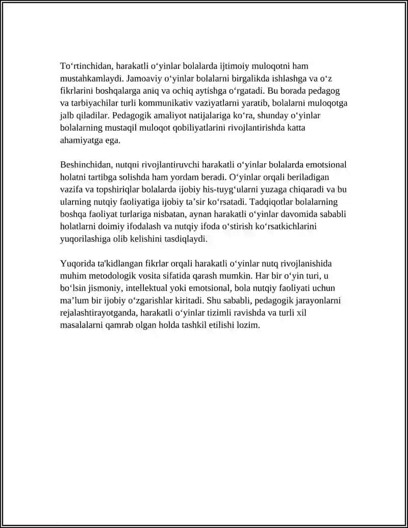 Nutqni rivojlantiruvchi harakatli o‘yinlarni o‘rgatish 4