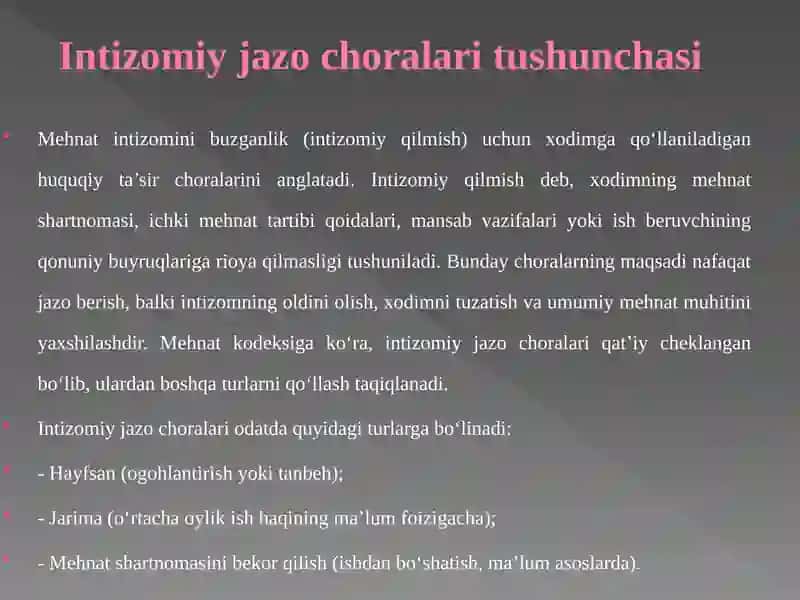 INTIZOMIY JAZO CHORALARI TUSHUNCHASI VA UNI QO’LLASH TARTIB 4