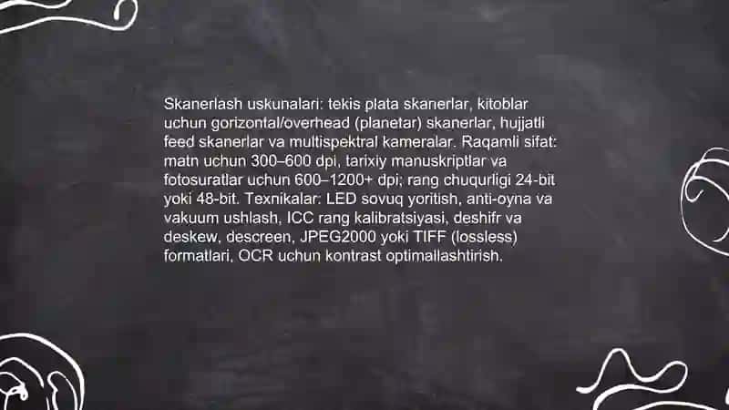 Elektron kutubxona resurslarni raqamlashtirish texnologiyalari 4