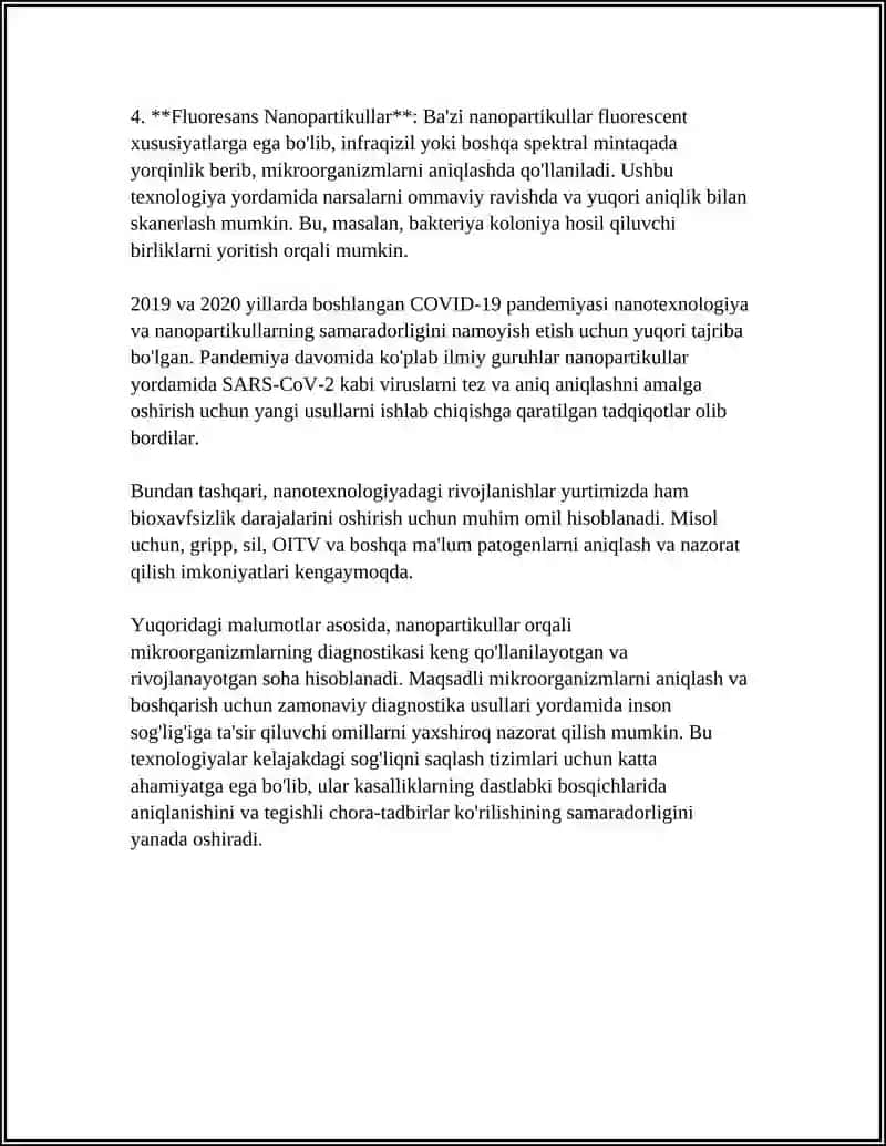 MIKROBIOLOGIYA FANIDAN NANOTEXNOLOGIYANING QO'LLANILISHI 4