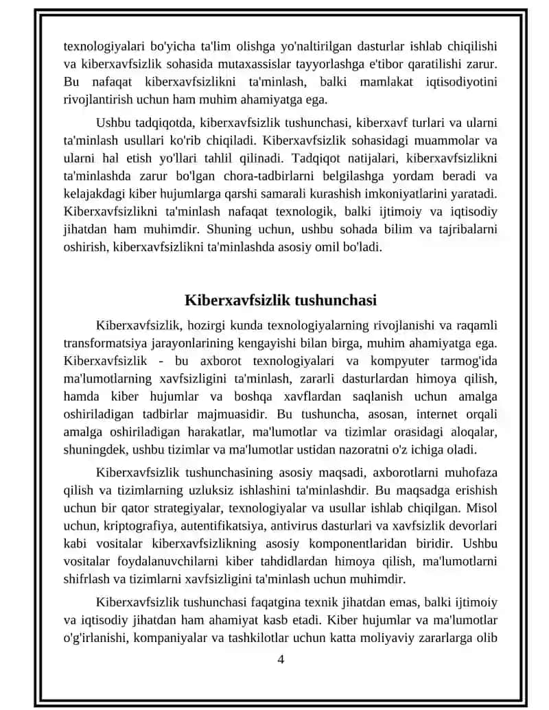 Kiberxavfsizlik Referat 4