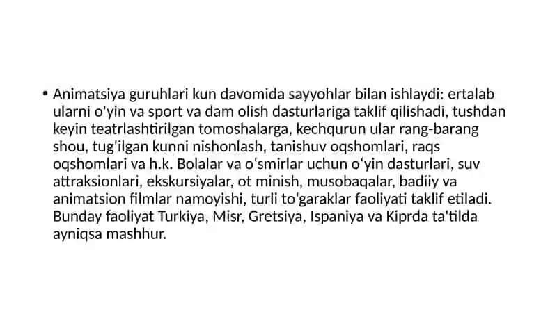 Animatsiyaturizm faoliyati 4