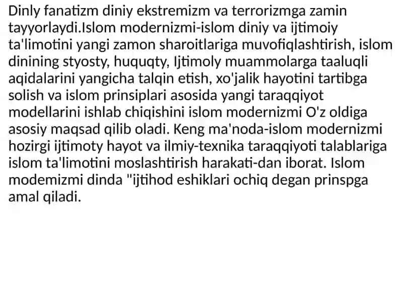 Diniy fundamentalizm, radikalizm va terrorizmning tarixi va yo`nalishlari 4