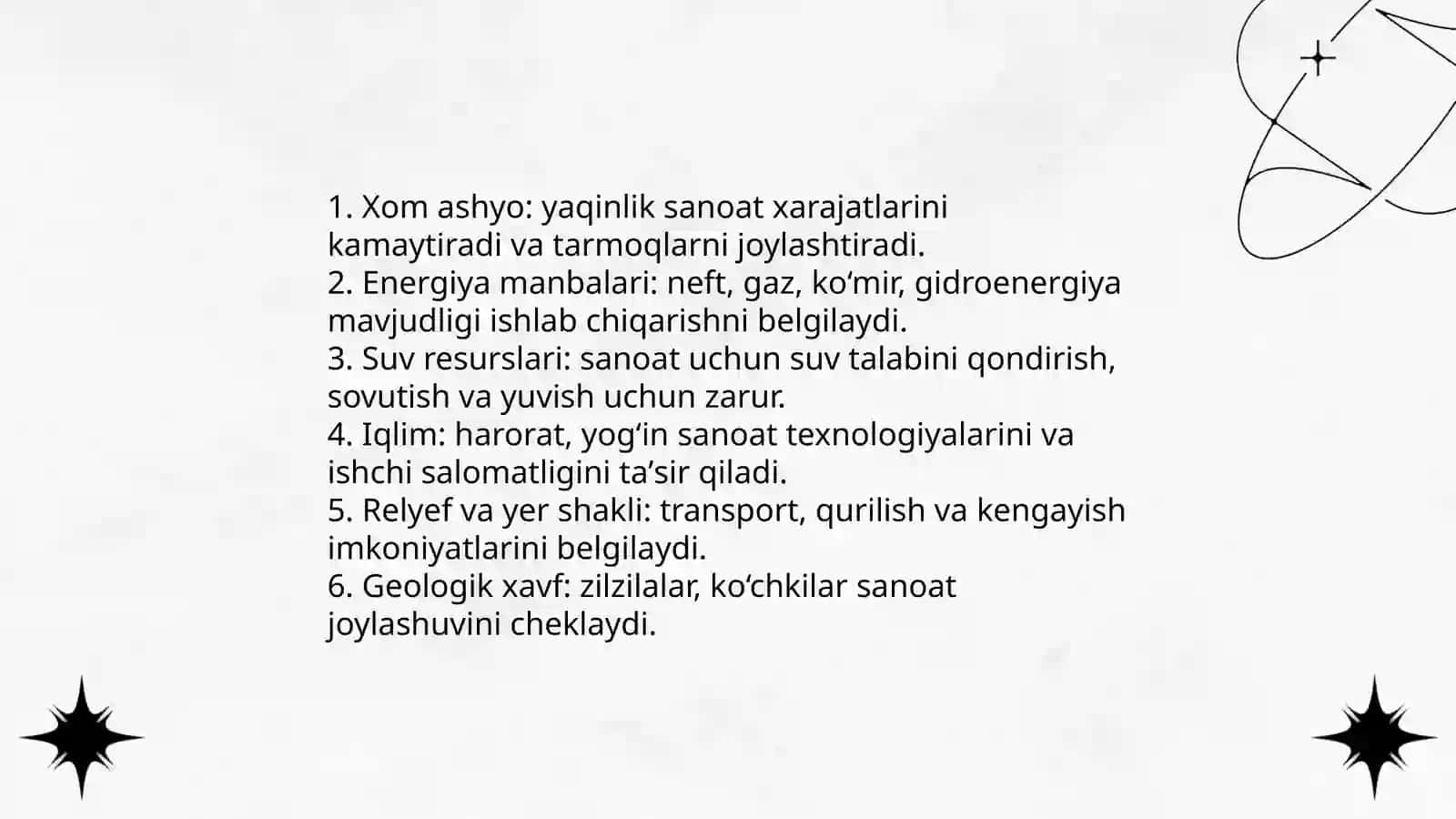 Sanoat tarmoqlarini joylashtirish 4