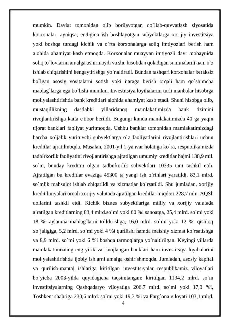 Mintaqalarni ijtimoiy – iqtisodiy rivojlanishini tartibga solish mexanizmlari 4