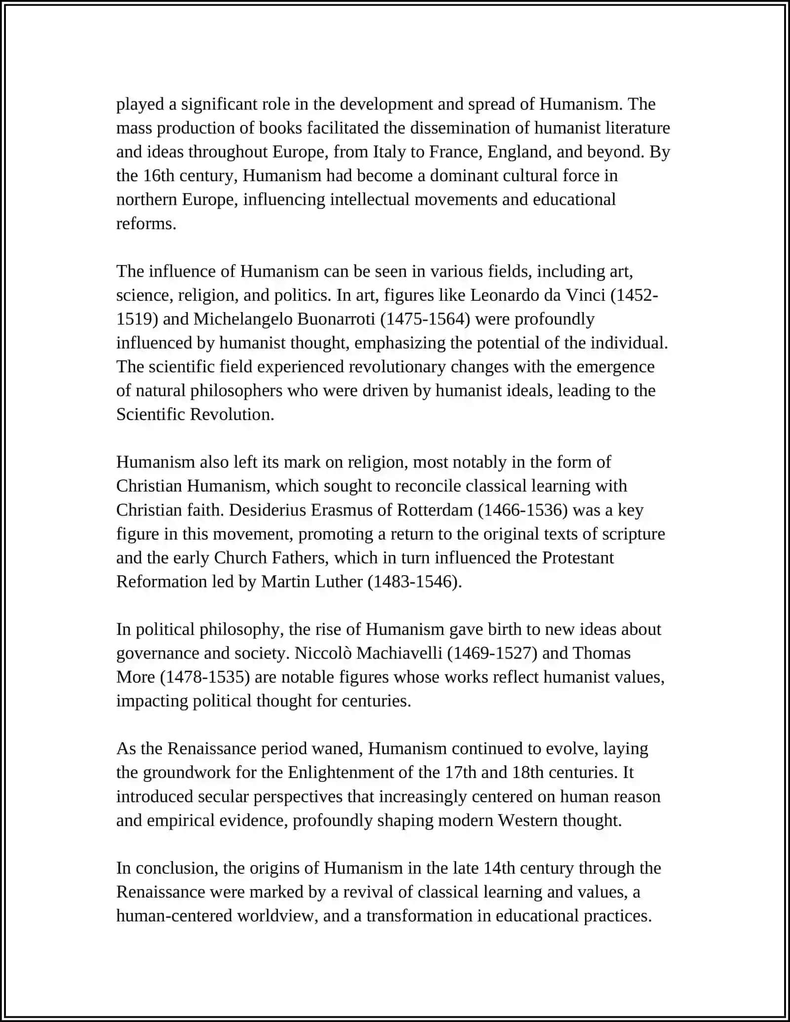 Origins of Humanism 4