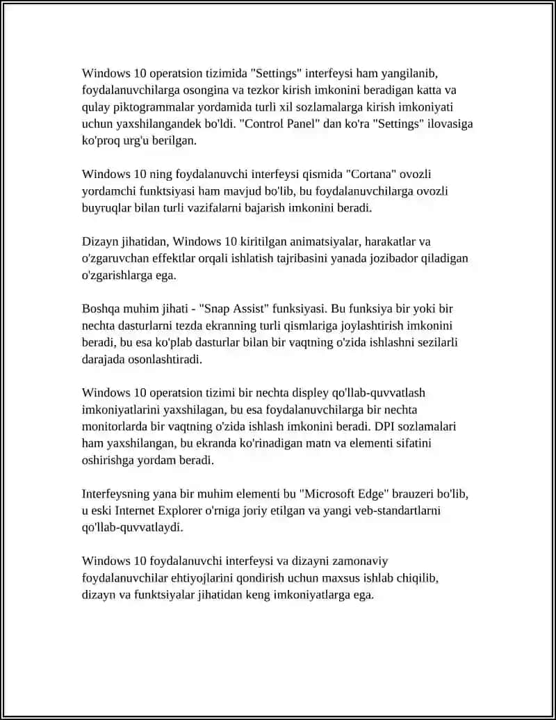 MS WINDOWS 10 13 16 OPERATSION TIZIMLARI VA ULARDAGI YANGI IMKONIYATLAR VA QULAYLIKLAR 4