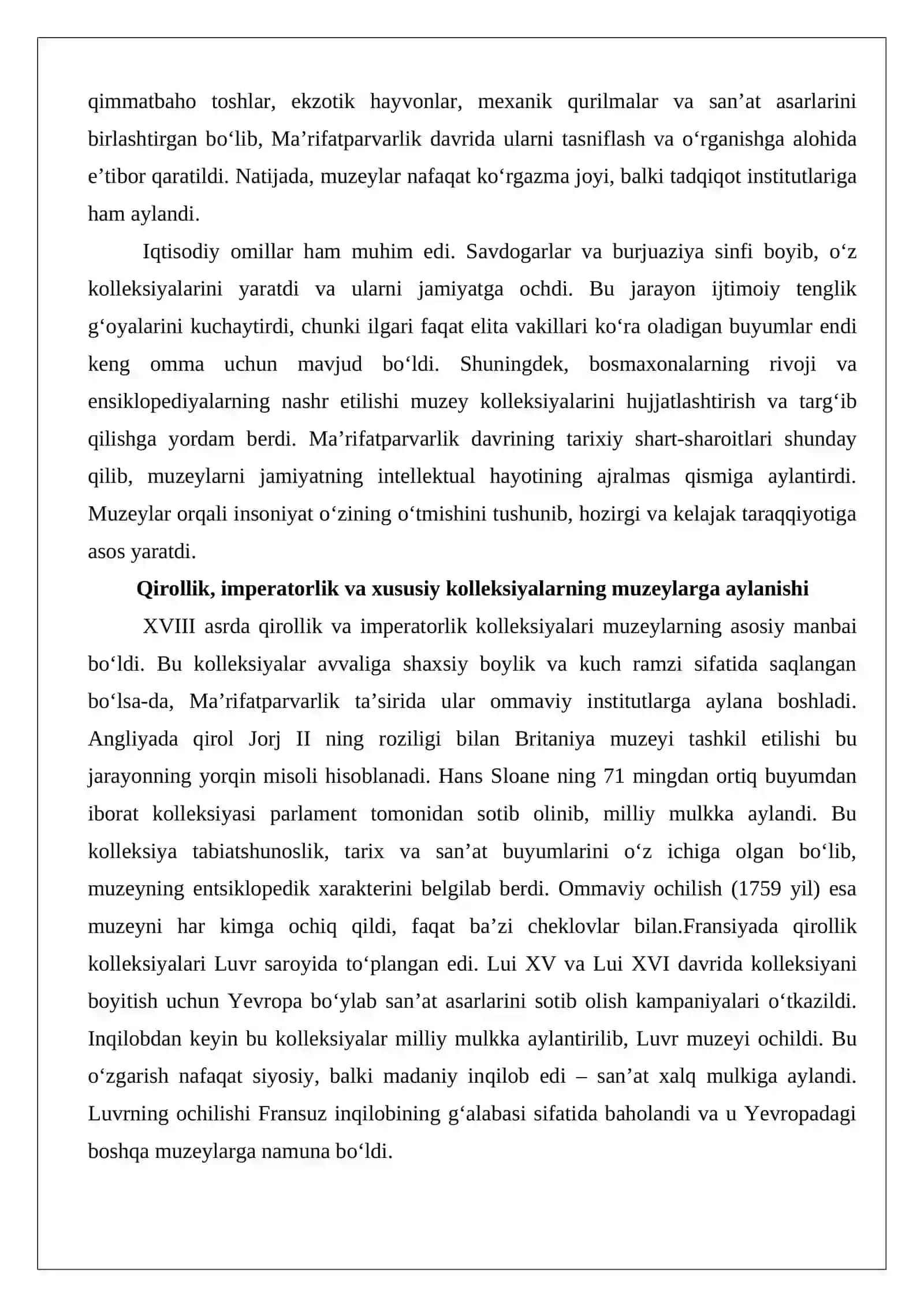 XVIII asrda G‘arbiy Yevropa muzeylari (Germaniya, Avstriya va Italiya) 4