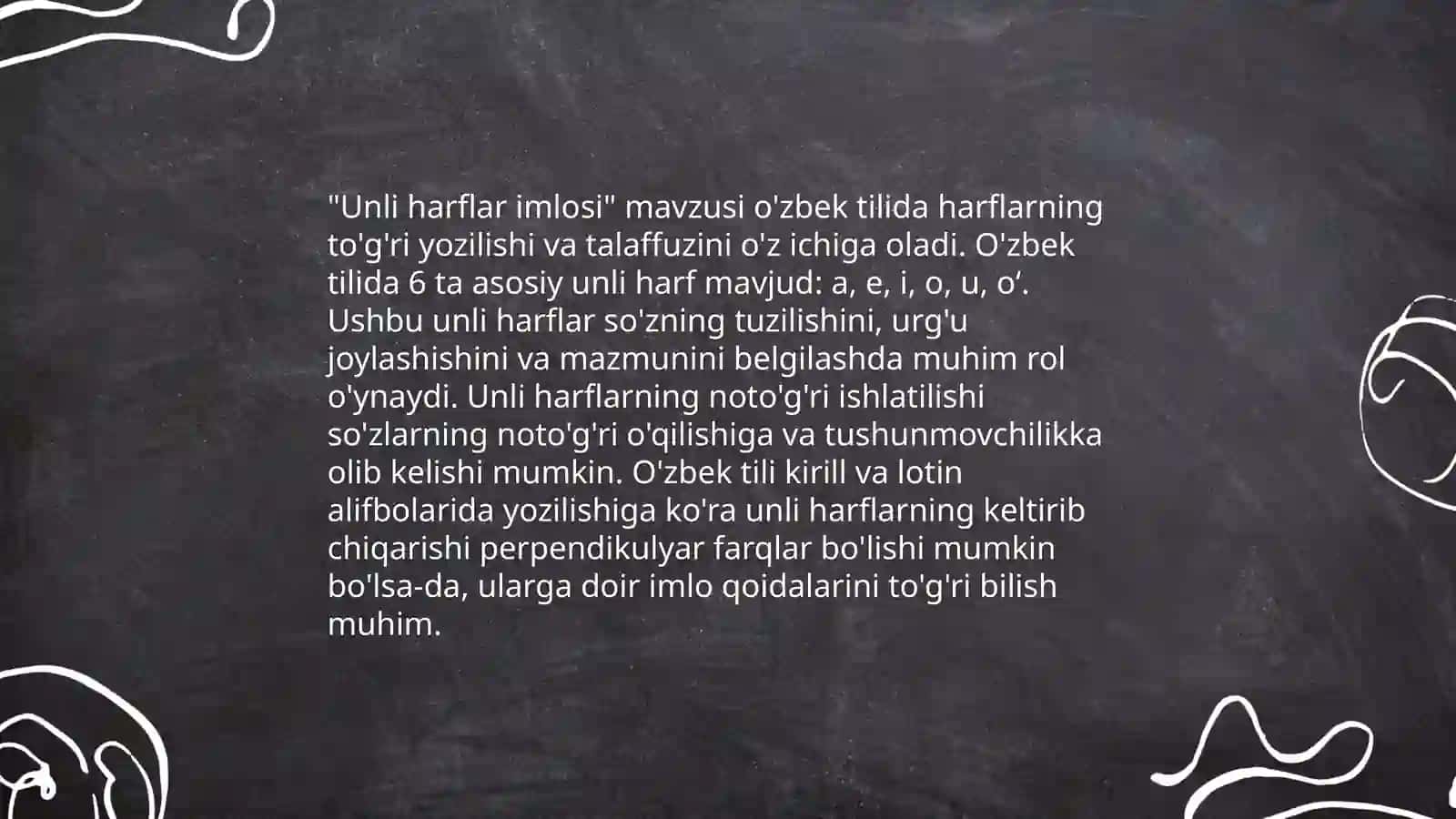 Oʻzbek tilining Asosiy imlo qoidalari 4
