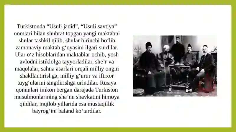 M.Behbudiy, Fitrat, Munavvar qori kabi jadidlarning siyosiy qarashlari 4