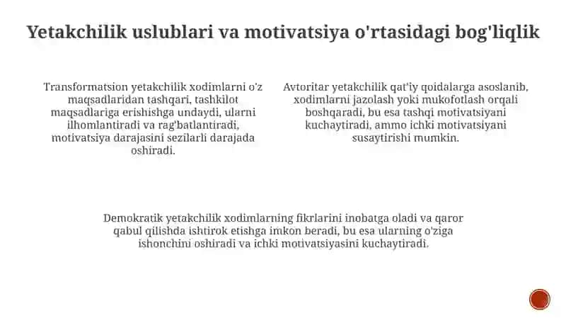 Mativatsiya nazariyalari va ularning rahbarlarlik faoliyatida qoʻllanilishi 4