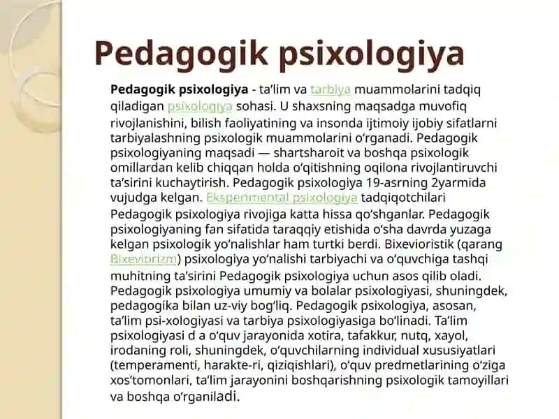 Pedagogik psixologiya tuzilmasi va muammolari 4