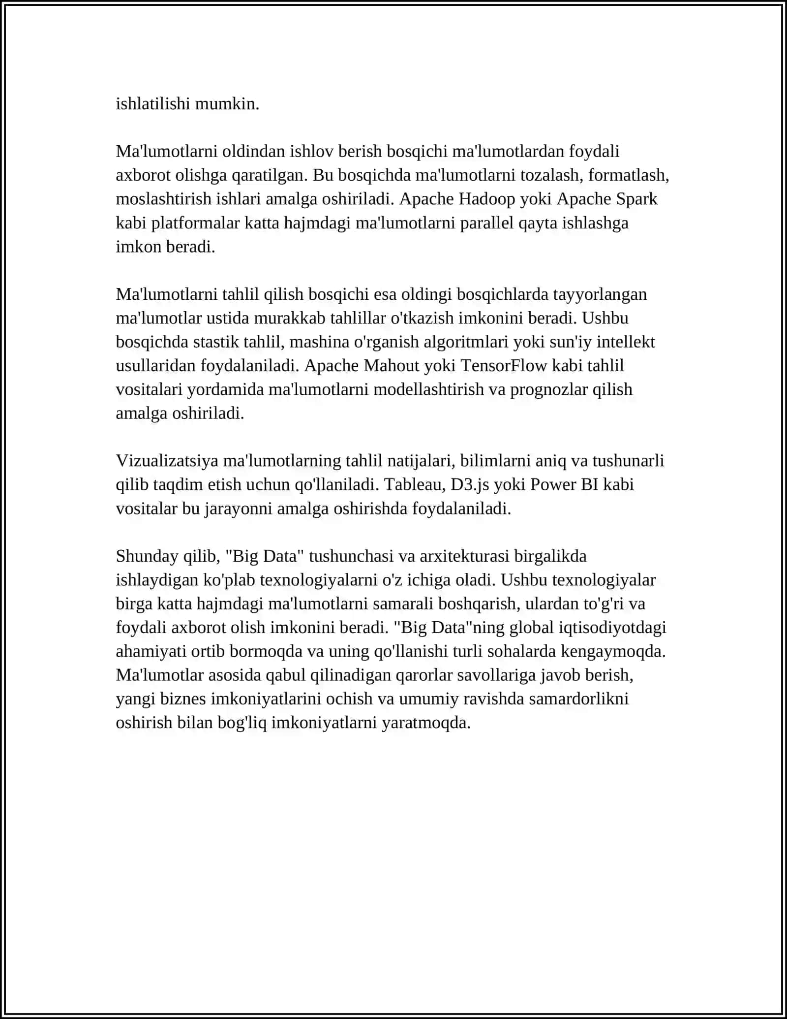 BIG DATA TEXNOLOGIYASI 4