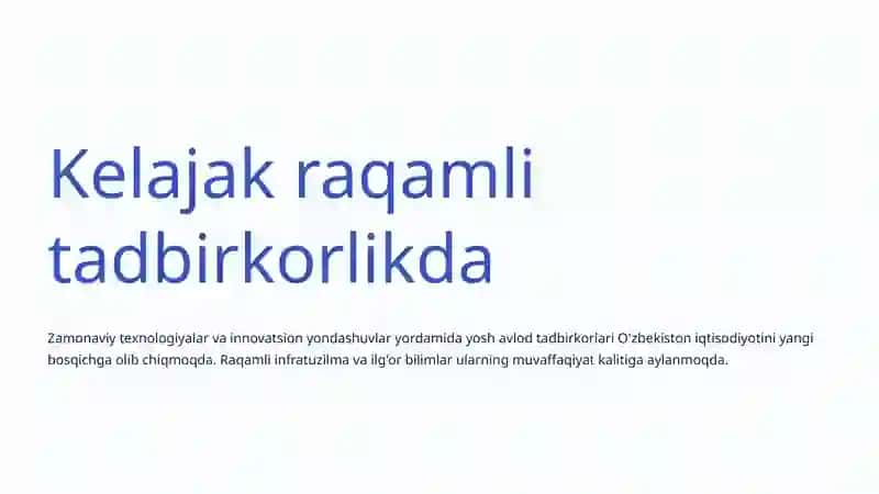 Tadbirkorlikni qoʻllab-quvvatlash: Oʻzbekistonning yangi imkoniyatlari 4