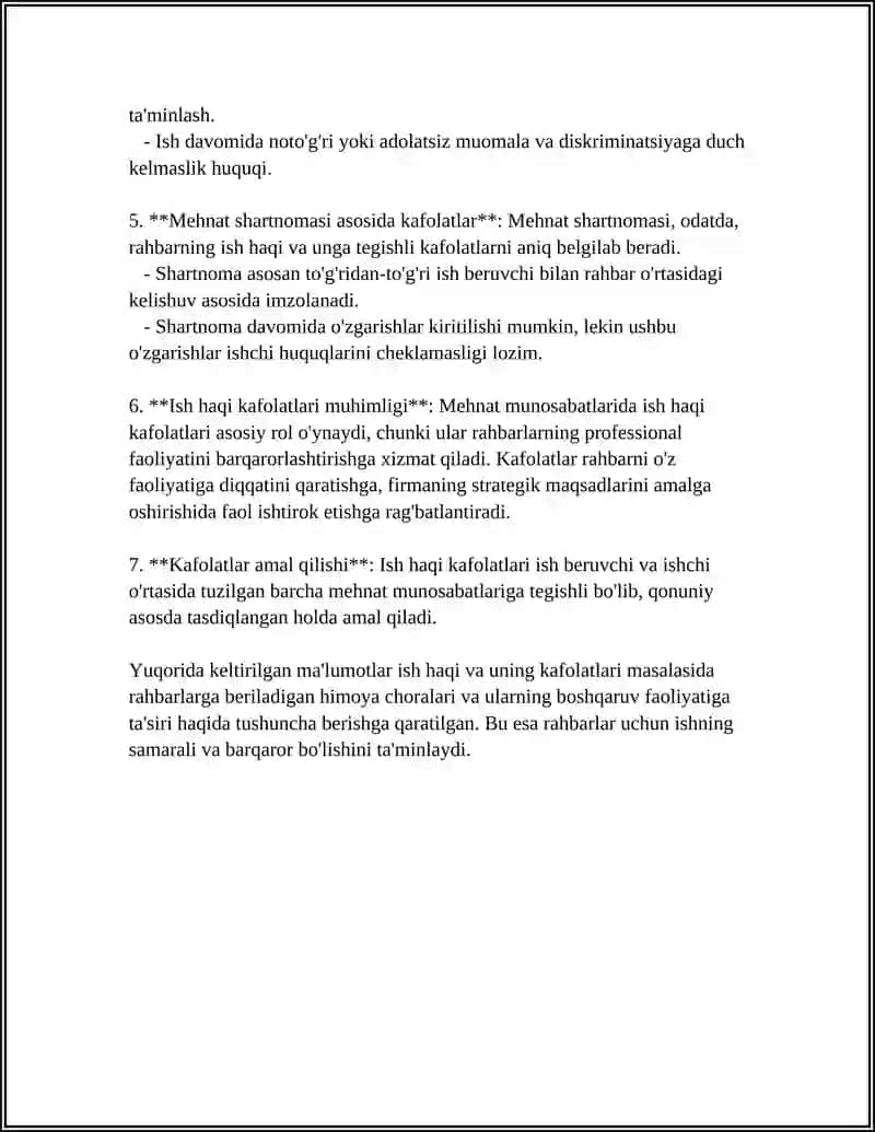 BOSHQARUVDA RAHBARGA BERILADIGAN KAFOLATLAR 4
