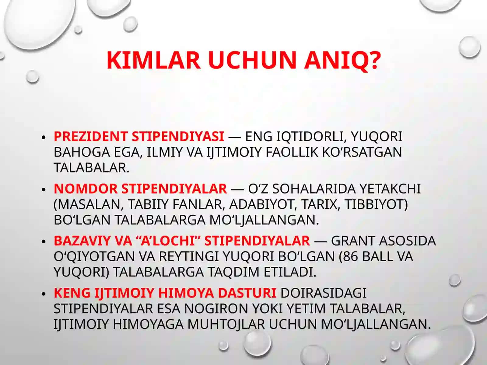 Nomdor stipendiyalar va fan olimpiadasi 4