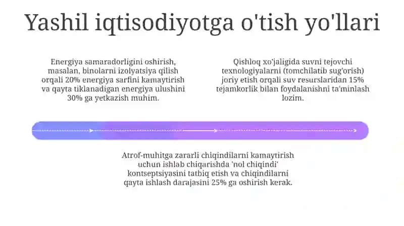 Yashil iqtisodiyotning mohiyati va afzalliklari 4
