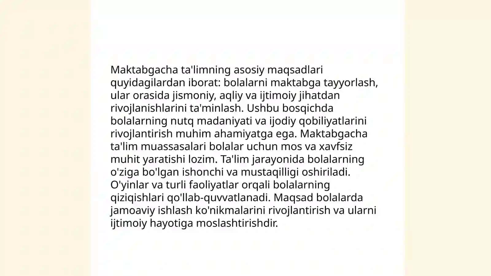 Maktabgacha ta'lim tizimi 4